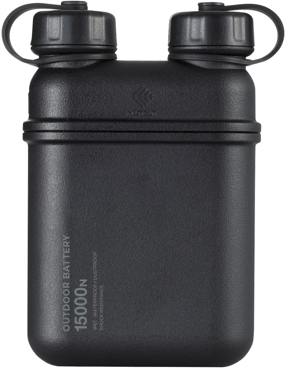 ELECOM NESTOUT Portable Charger, 15000mAh Outdoor Battery Power Bank, 32W USB-C Fast Charging PD, Wa