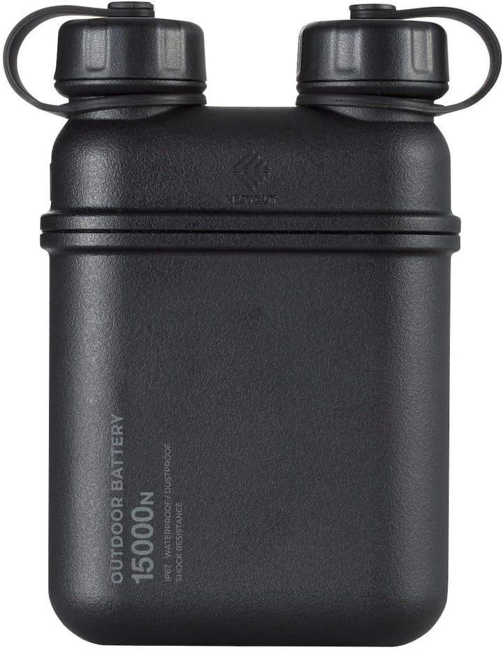 ELECOM NESTOUT Portable Charger, 15000mAh Outdoor Battery Power Bank, 32W USB-C Fast Charging PD, Wa