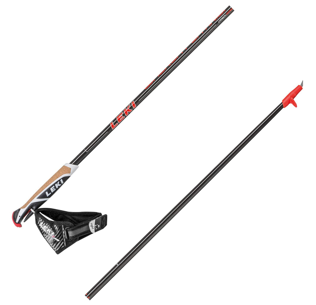 LEKI Walker Platinum Nordic walkingstöcke 105 cm Carbon/Red, 105 cm Carbon/Red