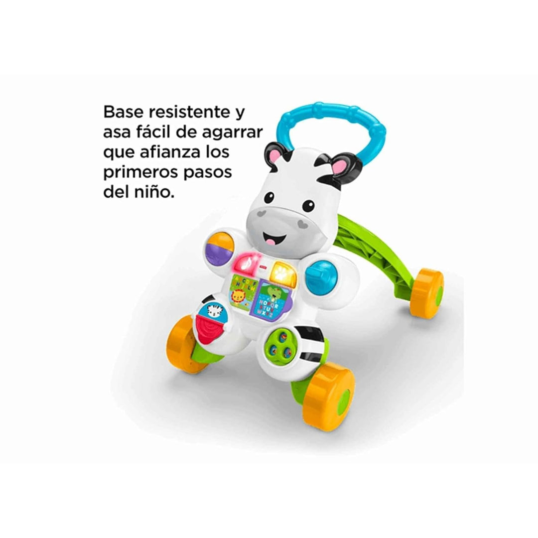 Fisher-Price Lern mit mir - Zebra Lauflernwagen, musikalisches Aktivitäts- und Gehspielzeug mit Lern