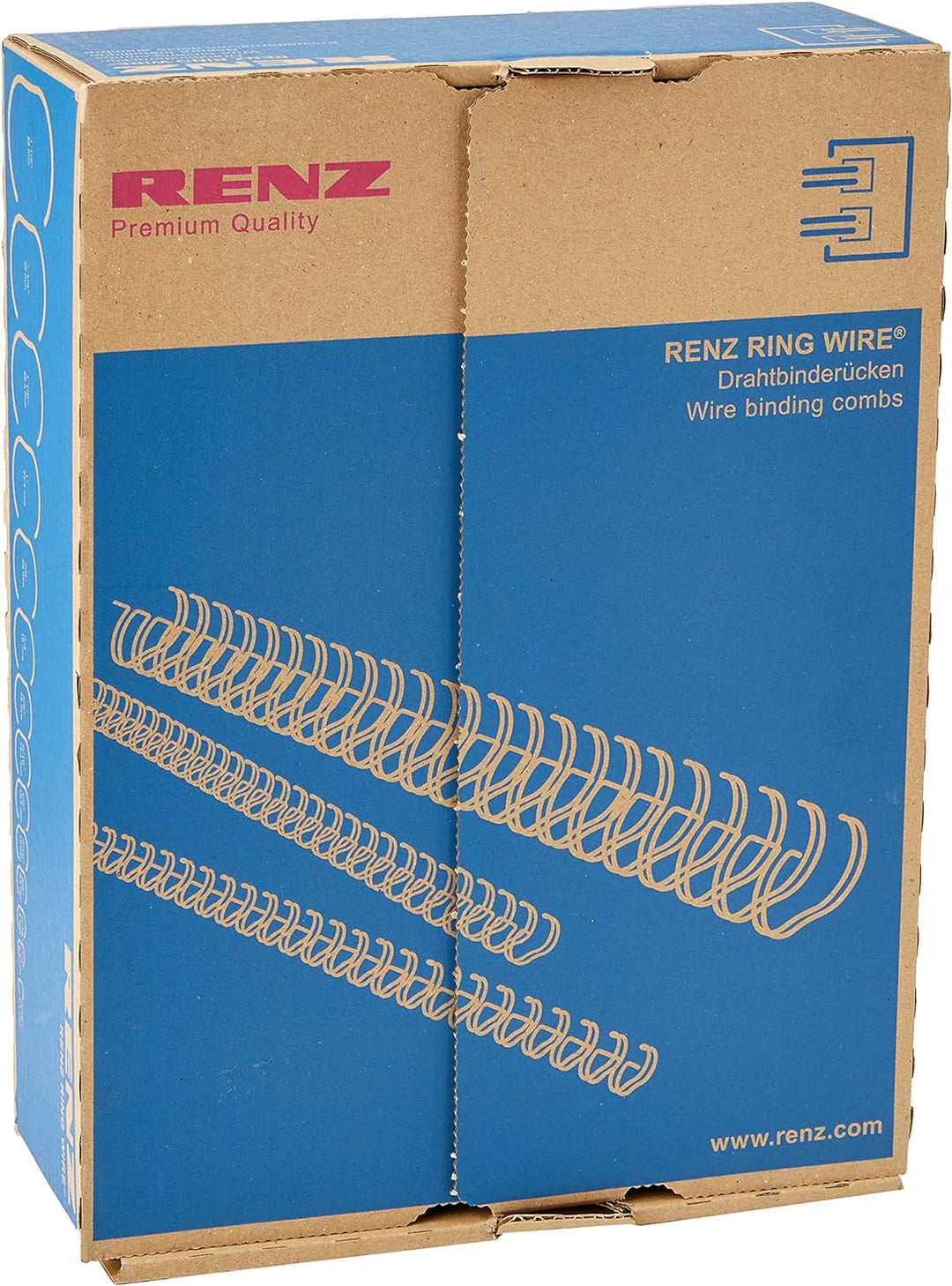 Renz Ring Wire Drahtkamm-Bindeelemente in 3:1 Teilung, 34 Schlaufen, Durchmesser 14.3 mm, 9/16 Zoll,