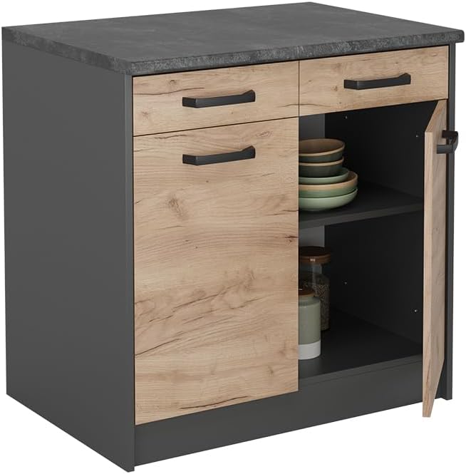 Vicco Seitenblenden für den Unterschrank R-Line Anthrazit | 2er Set, zur freien Kombination innerhal