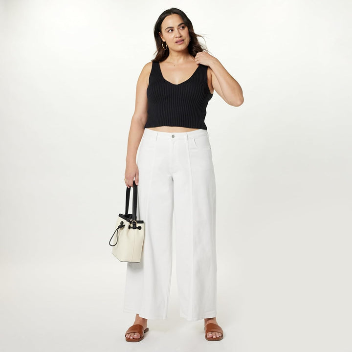The Drop Jeans für Damen, Frida Relaxed Fit 34 Weiss, 34 Wei&#xDF;