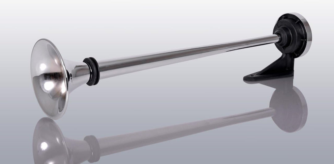 Marco Edelstahl LKW Druckluft Einzelhorn 68cm lang (aus Edelstahl) inkl. Anschluss- und Anbaumateria