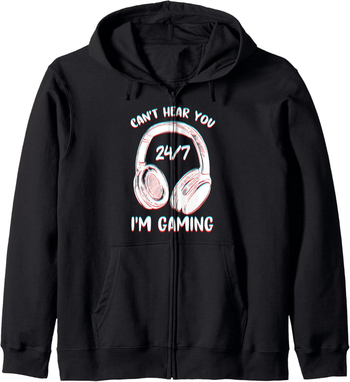 I Can't Hear You I'm Gaming Lustige Videospieler Geschenke Kapuzenjacke
