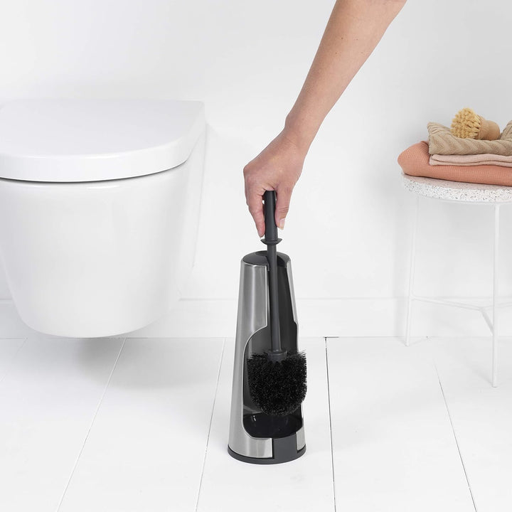 Brabantia Toilettenbürstengarnitur Classic - Matt Steel Matt Steel Toilettenbürste und Halter, Matt