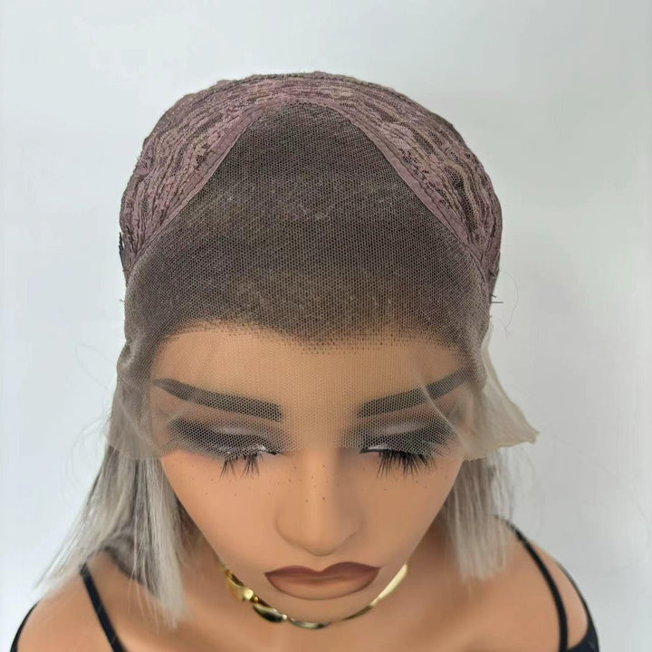 Greenmirr Lange Ombre Asche Blonde Perücke Highlight Blonde Spitze Synthetische Perücke Pieced Lace