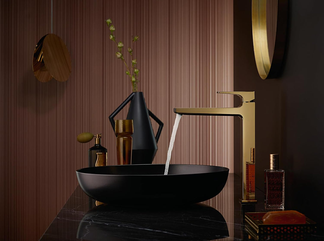 hansgrohe Wasserhahn Metropol, wassersparende Armatur mit Komfort-Höhe 260mm mit Push-Open Ablaufgar