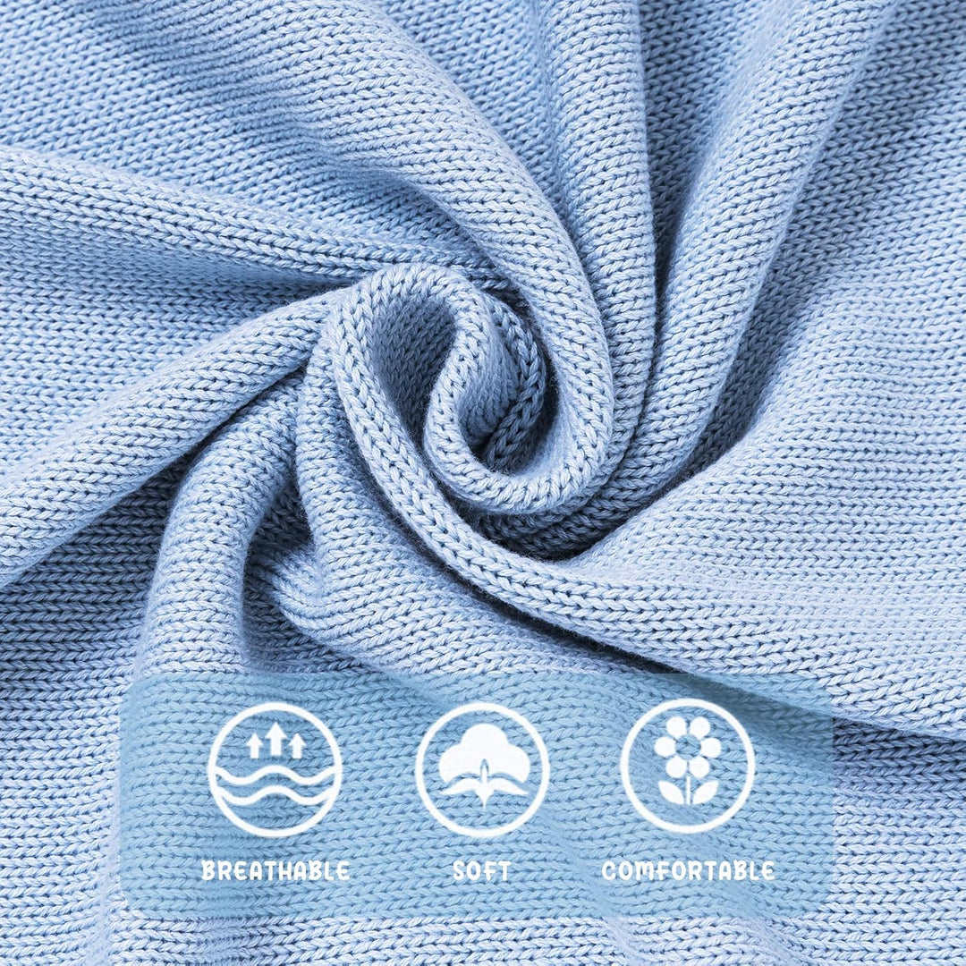 Booulfi Babydecke Junge Mädchen Kleinkind Kleinkind weich Swaddle Empfangen Stricken Baumwolldecke N
