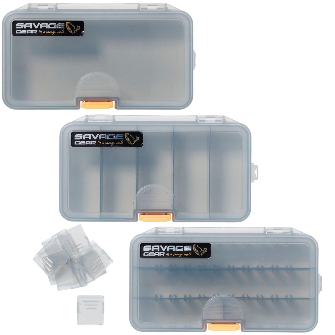 Savage Gear Angelboxen Lurebox Smoke Combi Kit 16,1x9,1x3,1cm - 3 Zubehörboxen