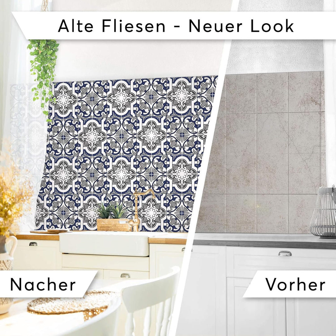 CREATISTO Mosaik-Fliesen Fliesensticker Fliesenfolie - Klebefolie Aufkleber für Wand-Fliesen I Klebe