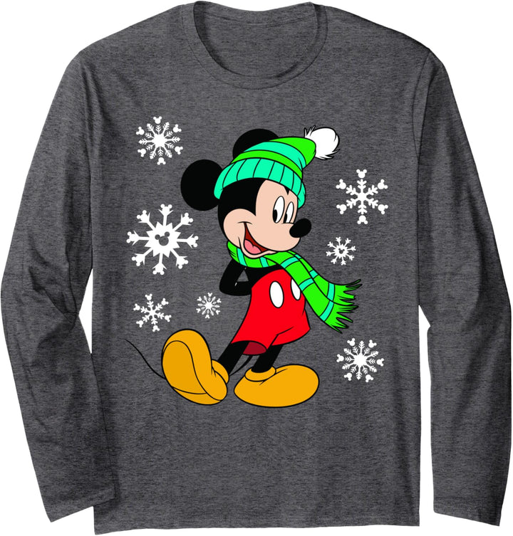Disney Mickey And Friends Christmas Mickey Snowflakes Langarmshirt