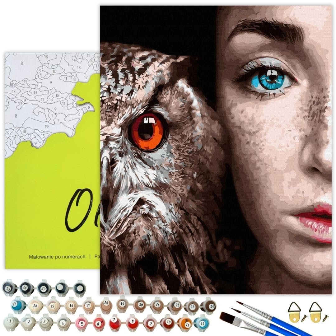 Oh Art! Malen Nach Zahlen Erwachsene Set Mit 3 Pinseln Und Acrylfarben Gemälde Acrylic Malerei DIY L