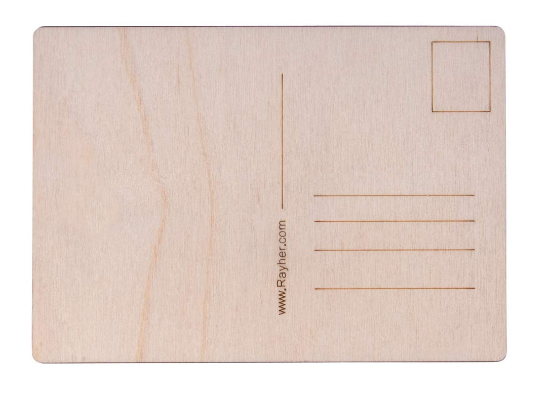Rayher Hobby Rayher Hobby Rayher Holz Postkarte, 14,8x10,5x0,3cm, 26 Stück, FSC 100% Postkarten aus