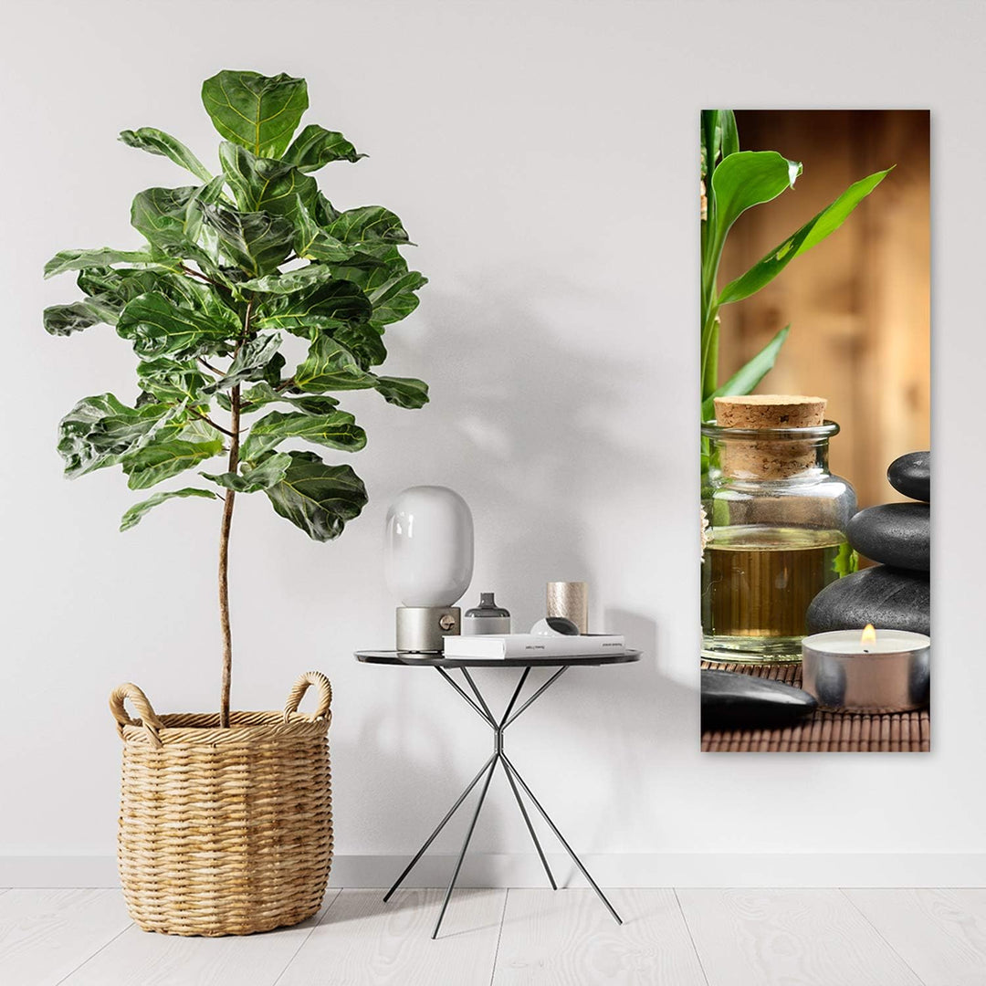 Wandbild Zen Modern Deko Kunst Bilder Spa Braun 30x90 cm Deko Paneel 30x90 cm Braun_B, Deko Paneel 3