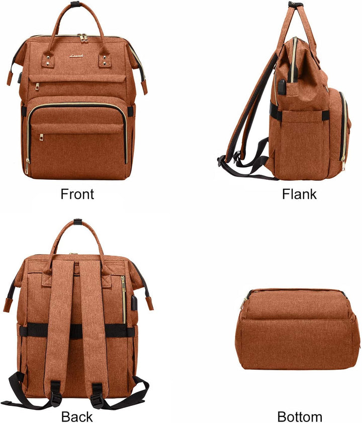 LOVEVOOK Laptoprucksack Damen 15,6 Zoll, Stylischer Rucksack Mädchen, Wasserdichte Rechteckige Schul