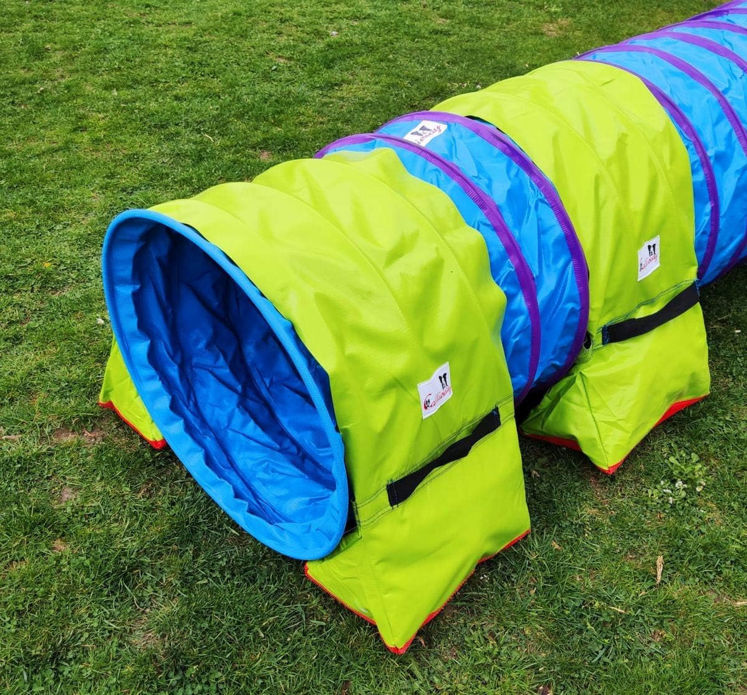 Callieway Premium Dog Agility Tunnel Stützsandsack (Doppelpack) mit Anti-Rutschsystem für Agility Tu