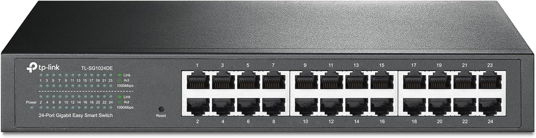 TP-Link TL-SG1024DE 24 Port Gigabit Netzwerk Managed Switch (Rackmount, 24*RJ-45 Ports, Metallgehäus