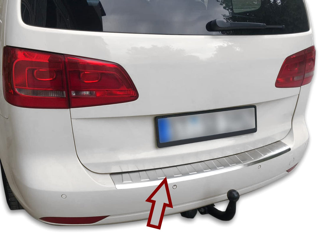 Ladekantenschutz Edelstahl MATT kompatibel für VW TOURAN 1T3 | 2010-2015 | mit Abkantung | premium Q