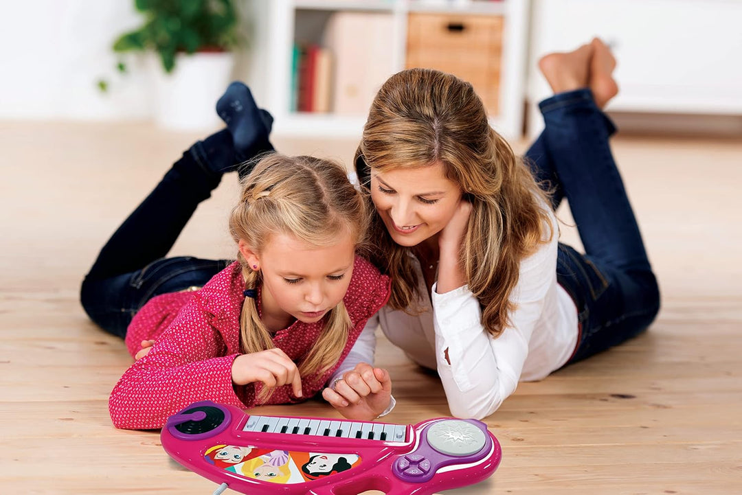 Lexibook, Disney Prinzessin, Elektronisches Klavier für Kinder mit Lichteffekten, Mikrofon, Schlagze