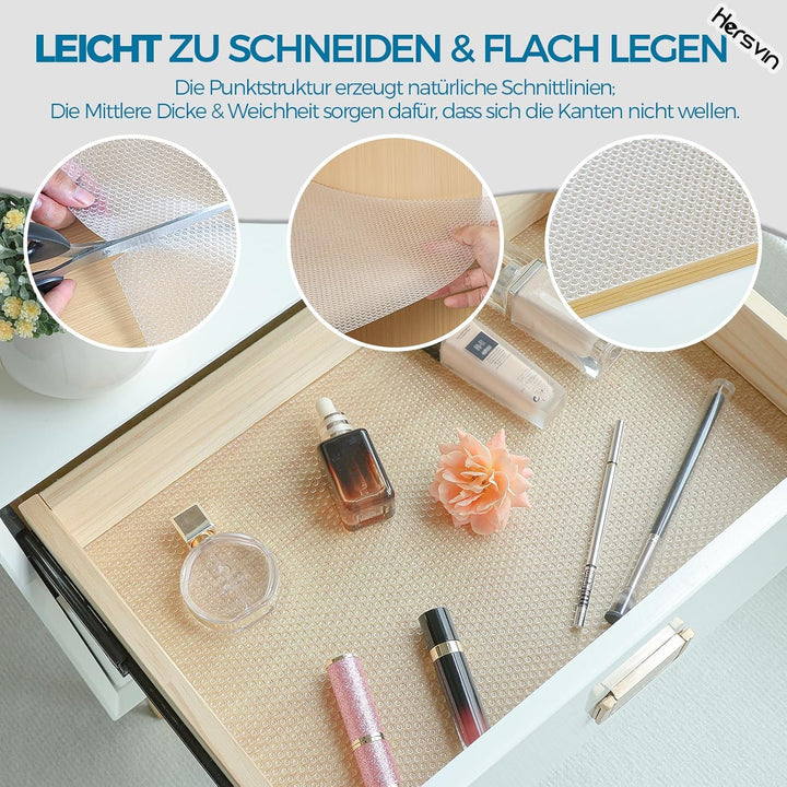 Hersvin Schubladenmatte 60cmx600cm Aufgewertetes Reines Eva Schrankpapier Schubladeneinlage Wasserfe