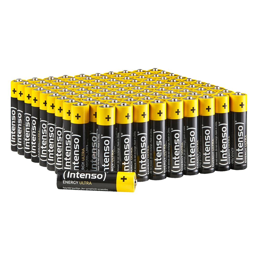 Intenso Energy Ultra AAA Micro LR03 Alkaline Batterien 100er Pack, gelb-schwarz