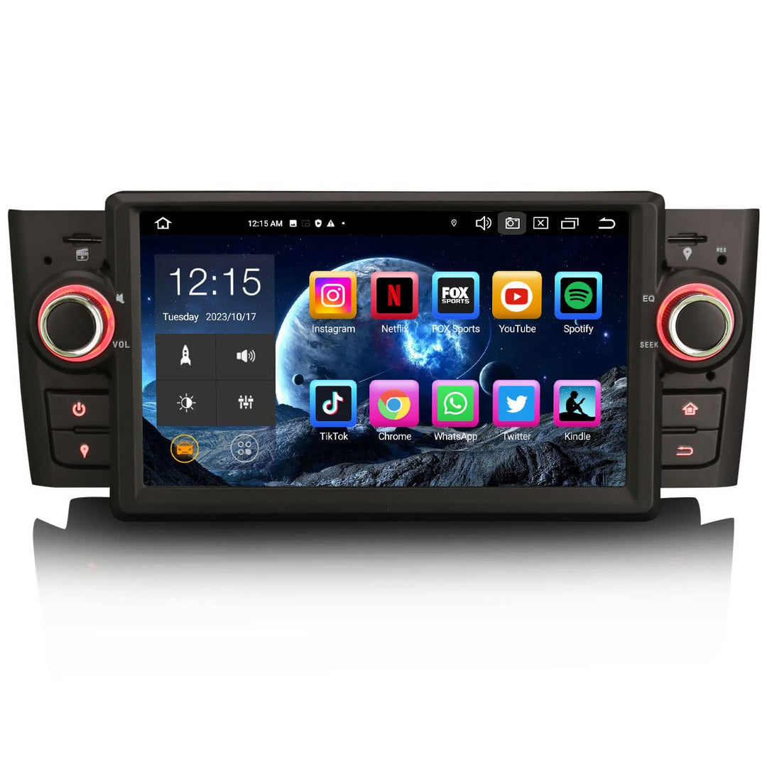 Erisin 7 Zoll 8-Kern 4GB+64GB Android 12 Autoradio 1Din Bluetooth mit GPS Navi für FIAT Punto Linea
