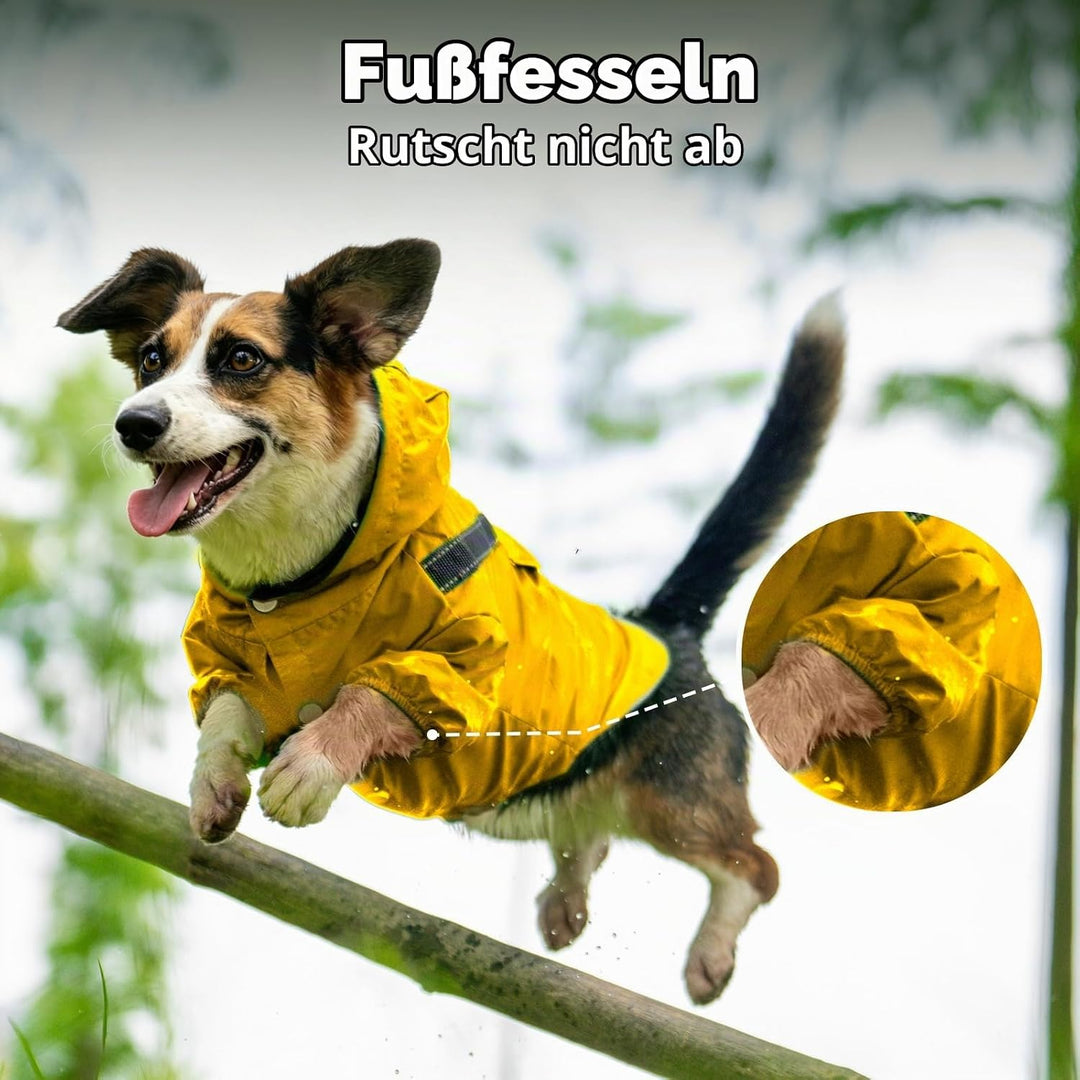JoyDaog Premium-Hunde-Regenmantel mit Kapuze für extra kleine Hunde, Outdoor-Sport, wasserdichte Hun