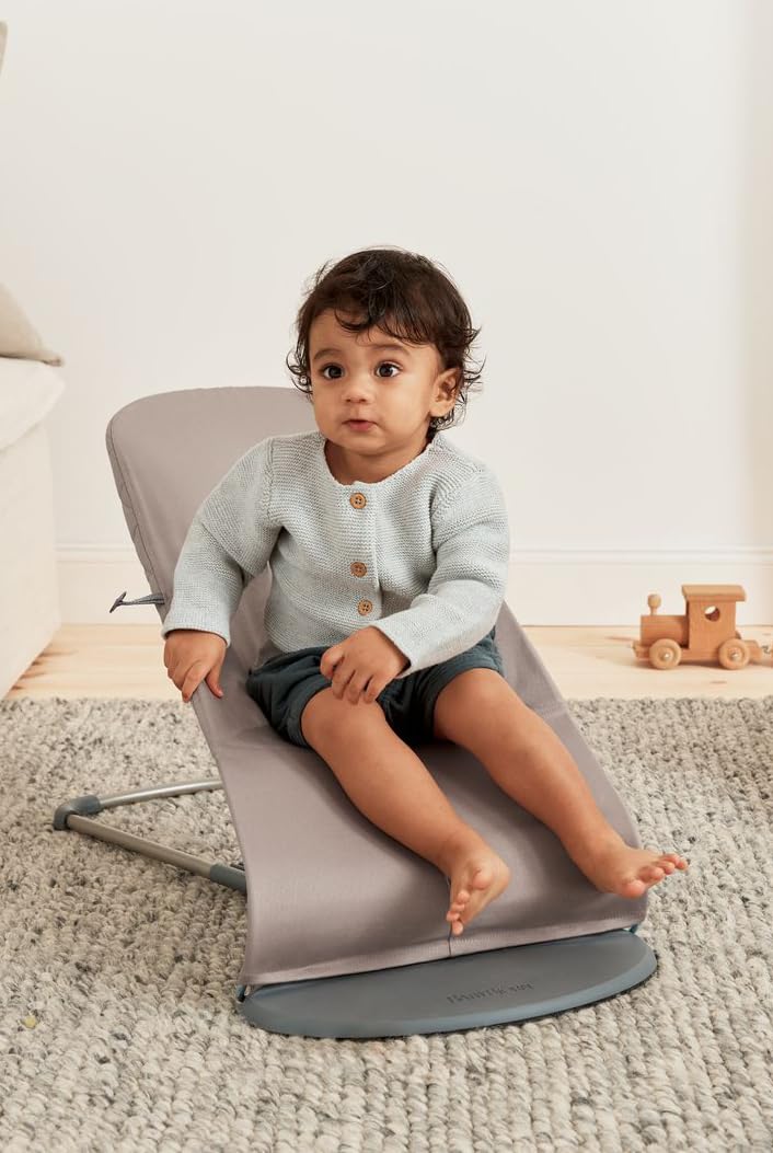 BabyBjörn Babywippe Bliss, Gewebt, Klassische Steppung, Sandgrau Sandgrau Gewebt, Klassische Steppun