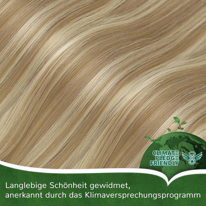 Easyouth Extensions Nanoring Echthaar Blond Nanoring Extensions Echthaar Aschblond Highlight Mittelb
