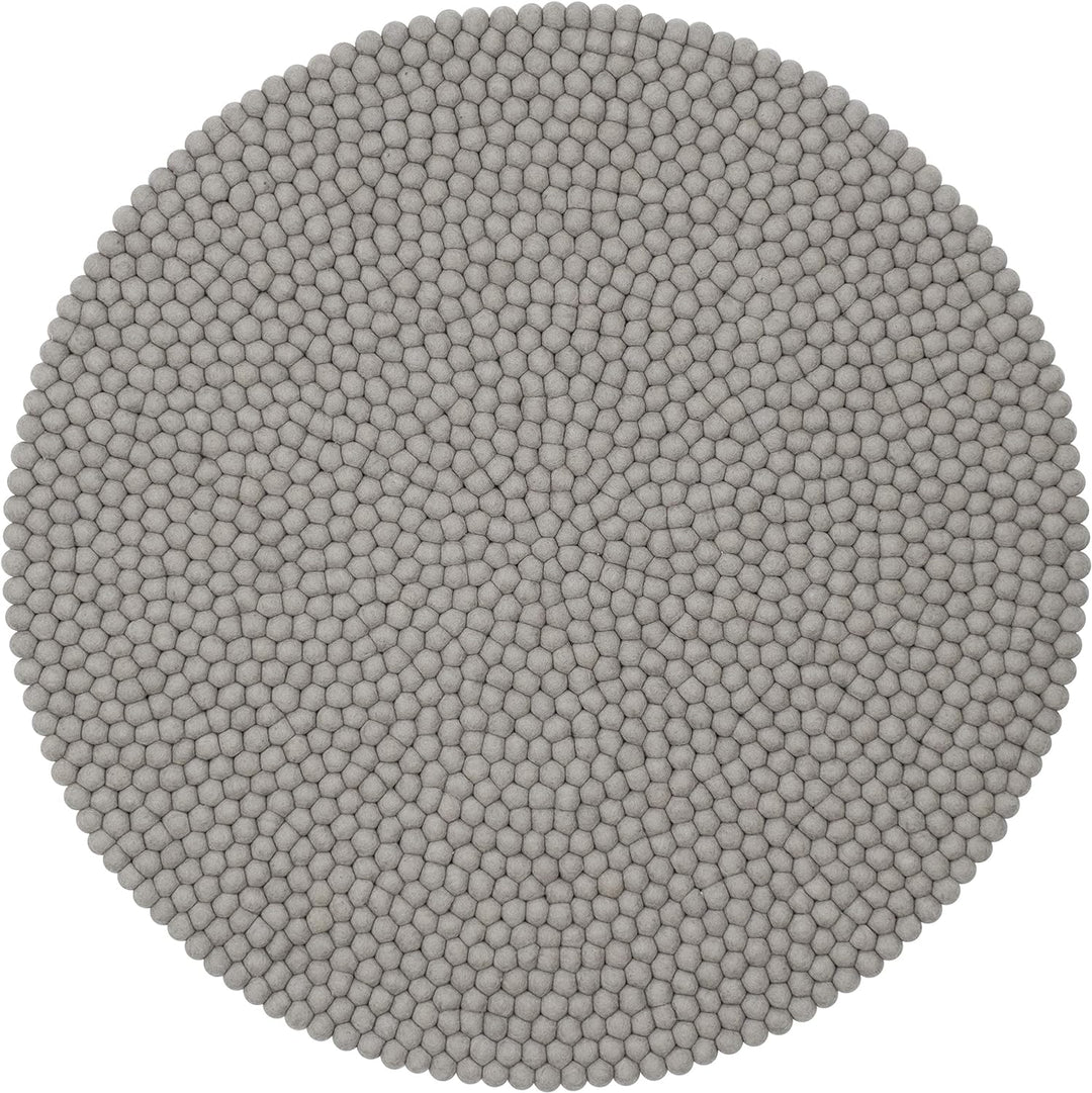myfelt Luis Filzkugelteppich — Ø 50 cm, ideal für Schlaf-, Wohn-, Kinderzimmer, Flur & Bad