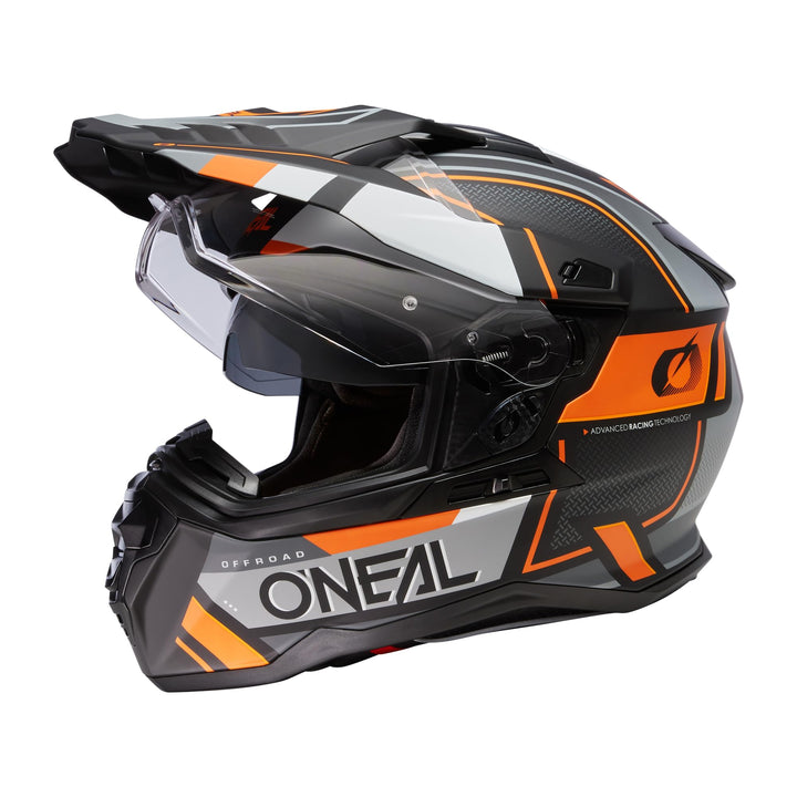 O'NEAL D-SRS Helm SOLID Schwarz S Schwarz/Grau/Orange, S Schwarz/Grau/Orange
