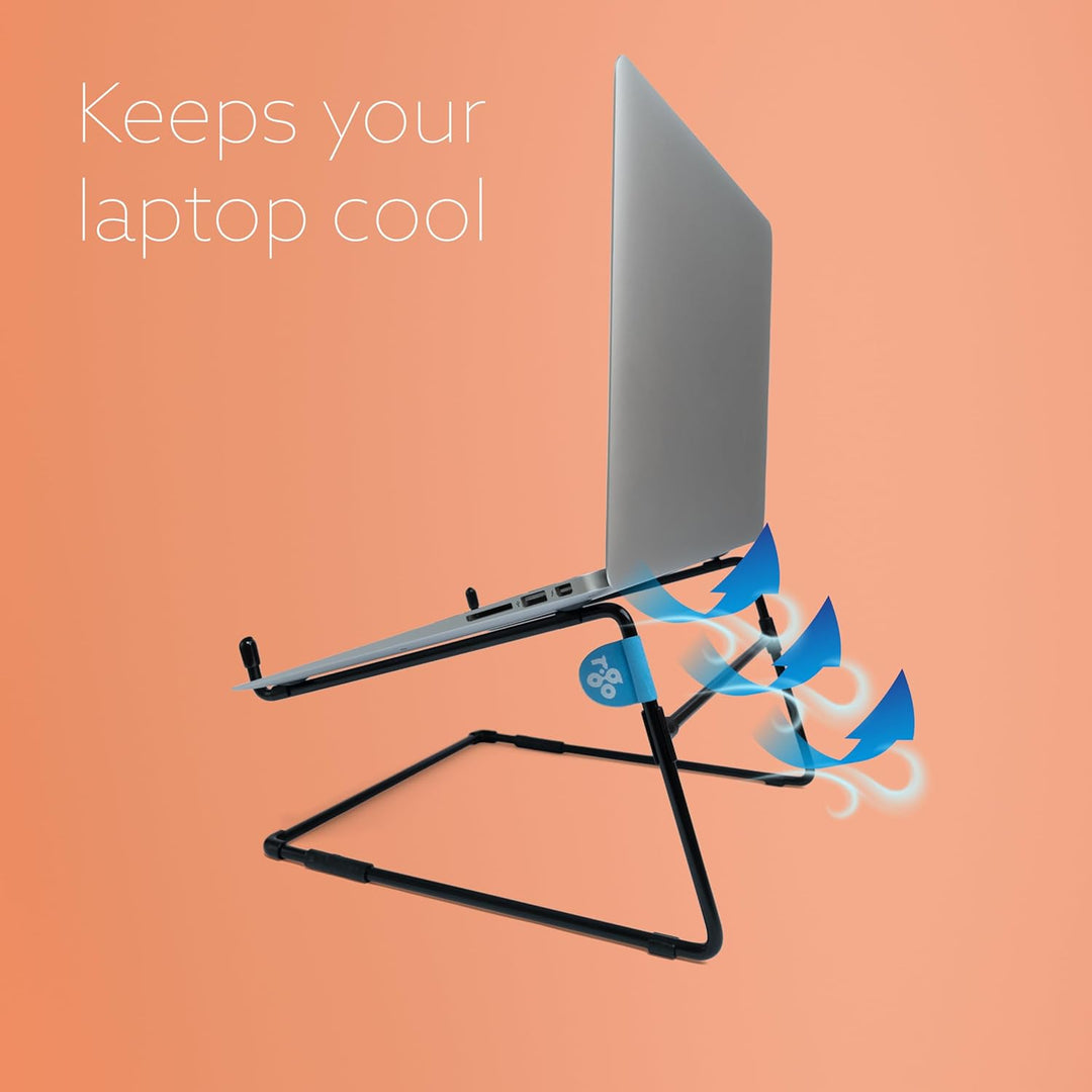 R-Go Steel Office Laptopständer, Ergonomischer Laptophalter, Kompatibel mit MacBook Pro/Air, Dell, H