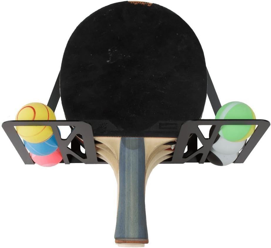 MEOLLO Tischtennisschläger Wandhalterung (100% Stahl) Schwarz, Schwarz