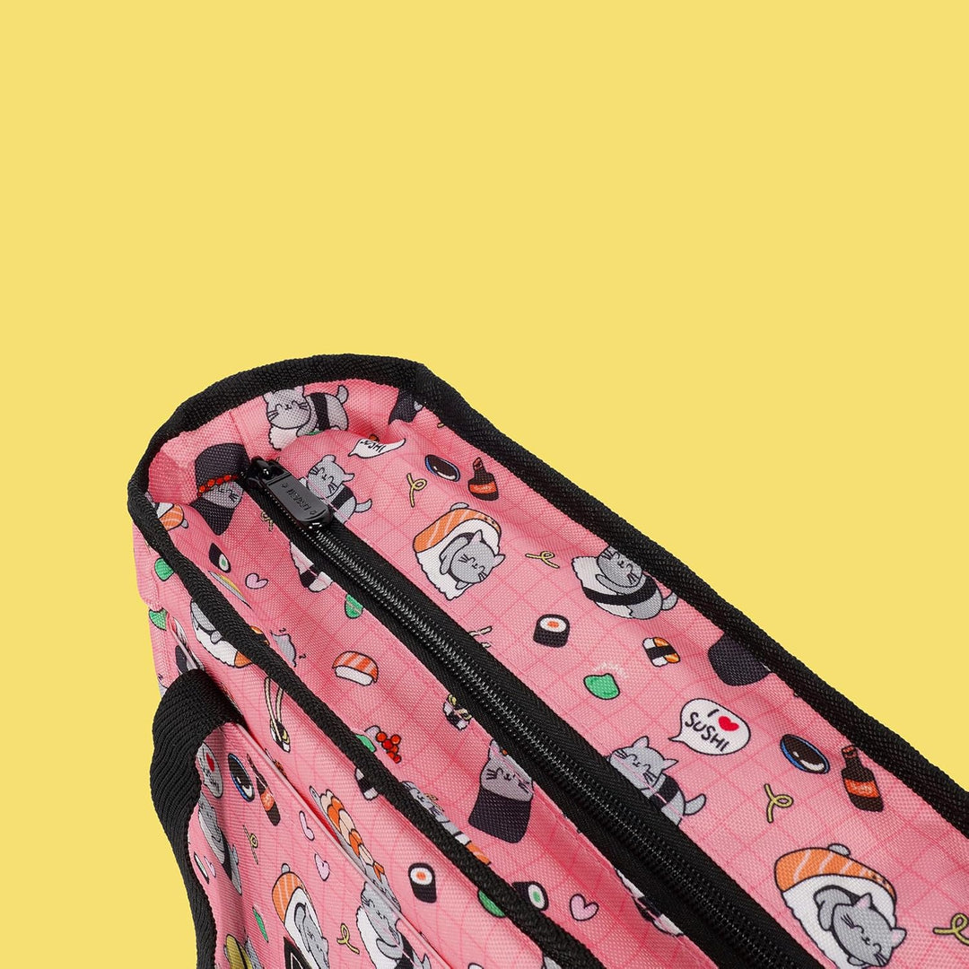 Legami - Lunchbag Sushi Cat, Isolierte Tasche für das Mittagessen, Geräumige Lunchbox 10,8 Liter, Ve