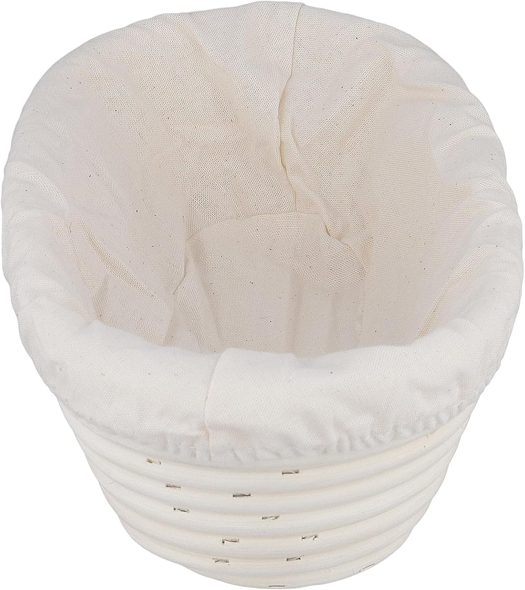 2 Stück Ovaler Brotgärkorb 25x15x8 cm, ovalen Banneton-Gärkörben mit Leineneinsatz, Natürlicher Ratt
