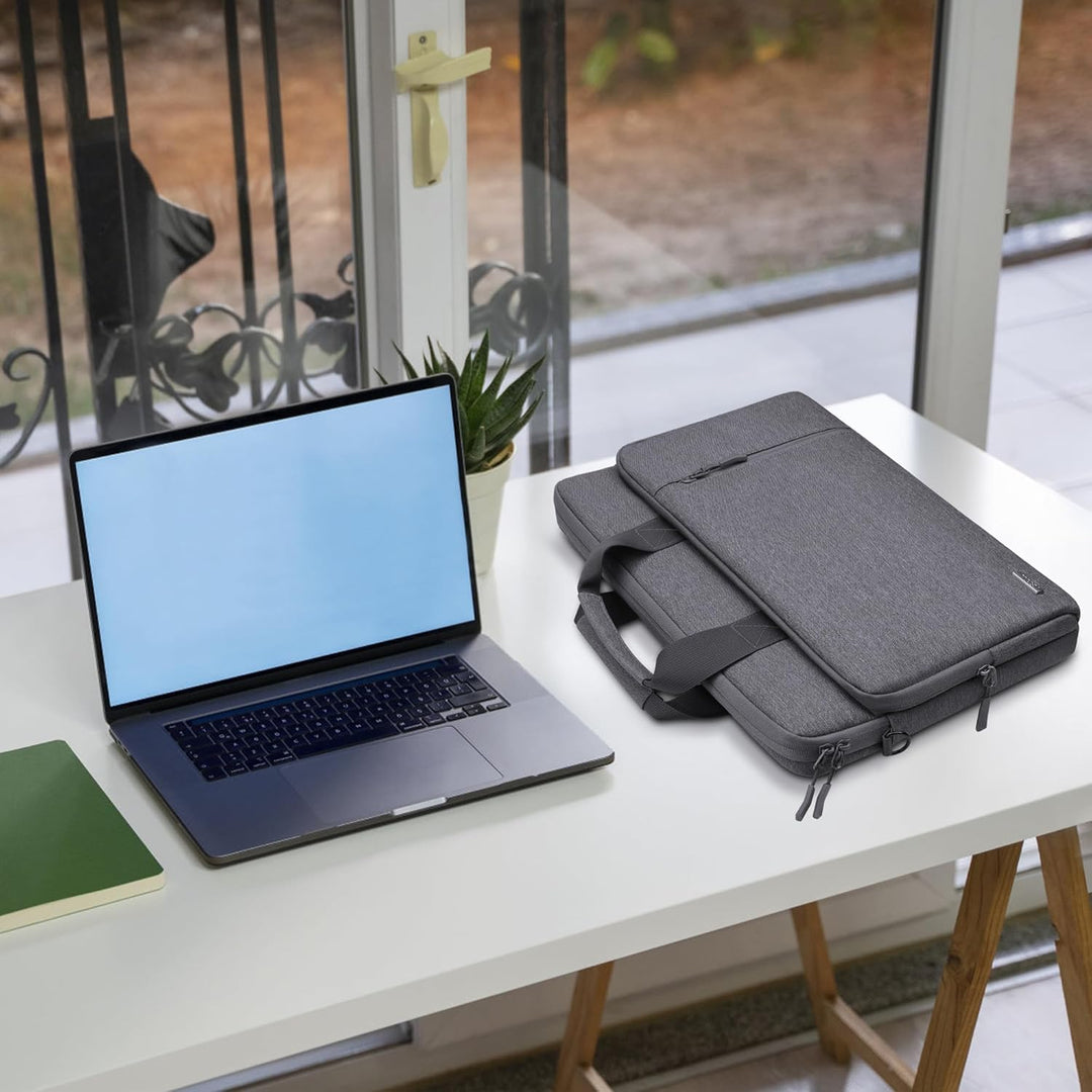 TECOOL 17,3 Zoll Laptoptasche, 360° Schutz Laptop Schultertasche Umhängetasche für 17-17,3 Zoll Leno