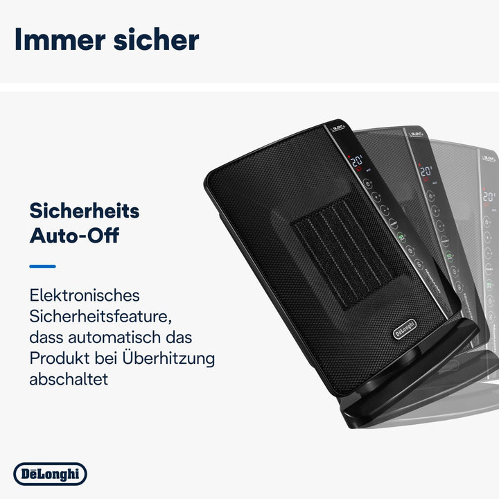 De'Longhi DCH7993ER.BC Heizer, 1 Liter, Schwarz, 25x18x37 Single, Single