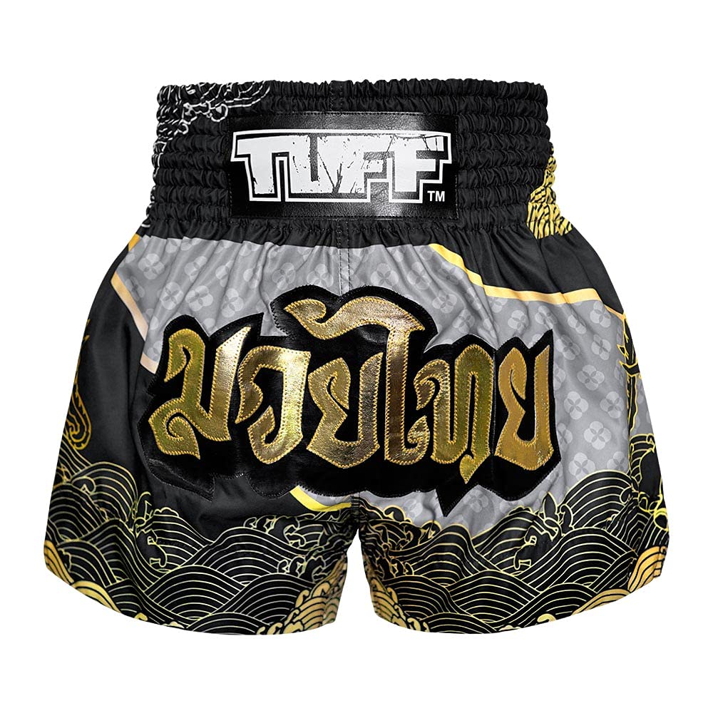 Tuff Sport Muay Thai Boxshorts Herren & Unisex Blau Grösse S Traditioneller Stil MMA Kickboxen Grapp