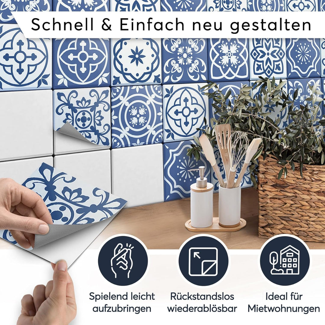 CREATISTO Klebefliesen Stickerfliesen Fliesenfolie - Stylische Sticker Aufkleber für Fliesen I Klebe