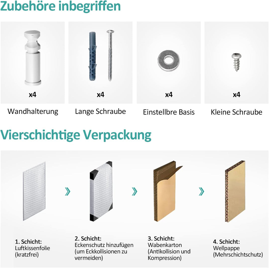 EMKE Badheizkörper Elektrisch Handtuchwärmer mit Thermostat Gebogen 120x60cm 600 Watt Weiss Handtuch
