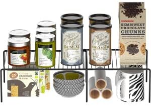 Küchenschrank Erweiterbares Regal Organizer Set von 6 Stück, verstellbare Metalldraht, Speisekammer-