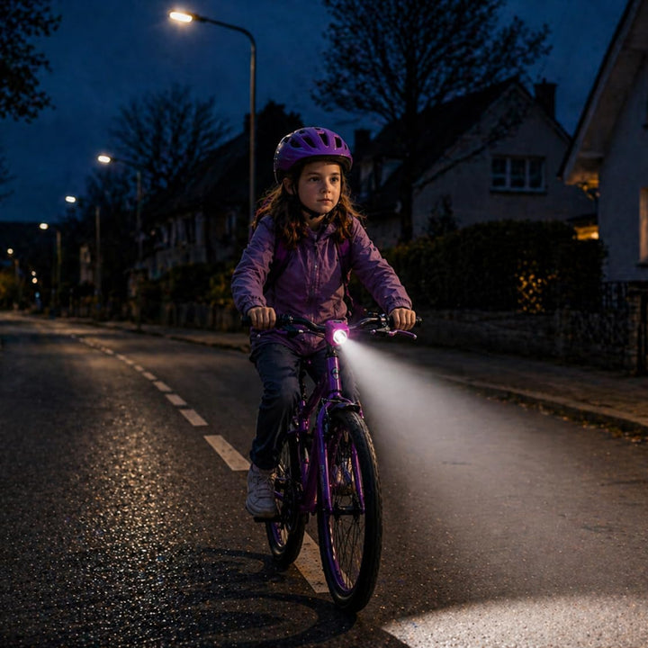 LED-MARTIN KIDDI Fahrradlicht Set, StVZO zugelassen, für Kinderfahrräder, Elektroroller & Laufräder,