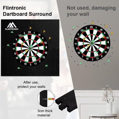 Flintronic Dart Catchring Surround, Surround Auffangring Dart Backboard, Dartscheibe Schutzring, Lei