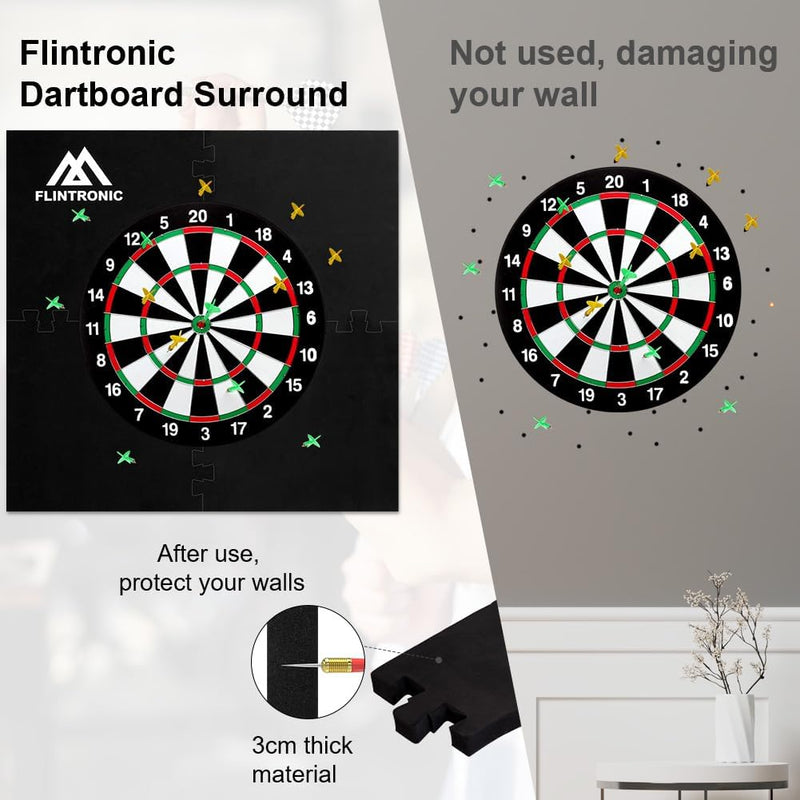 Flintronic Dart Catchring Surround, Surround Auffangring Dart Backboard, Dartscheibe Schutzring, Lei