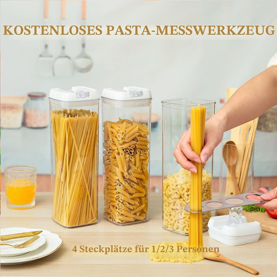Vorratsdosen Aufbewahrungsbox Küche Vorratsbehälter Aufbewahrung: 7 Stück Luftdichte Pasta Behälter