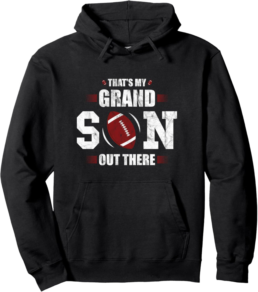 That's My Grandson Out There American Football Fan Oma Opa Pullover Hoodie