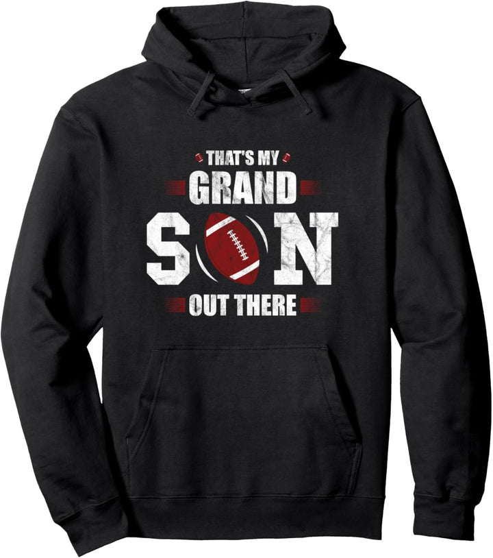 That's My Grandson Out There American Football Fan Oma Opa Pullover Hoodie