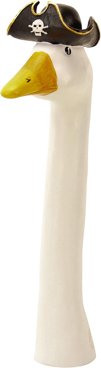 OF Gänsehals Gartenstecker Gans - Höhe 35 bis 38 cm gross - Deko Gartenfiguren für aussen (Pirat), 3