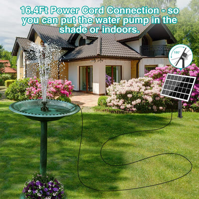 SZMP Solar Springbrunnen für aussen 2023 Upgraded,3.5W Solar Teichpumpe mit 8 DIY Effekte,16.4ft Net